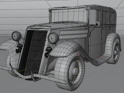 1935 Ford 40 3D model