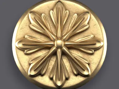 5 Flowers Ornamental Pack 7 3D model