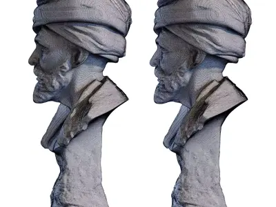 Arab Man Sculpture set 795 Low-poly 3D model