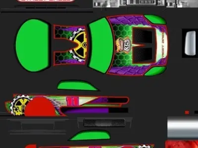 Mixed Highway 35 Vehicles Free low-poly 3D model