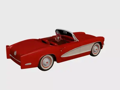 1950s Early Vintage Roadster 3D model 3D model