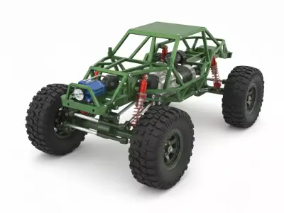 RC Rock Crawler Off Road Buggy Chassis Low-poly 3D model