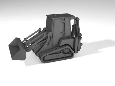 3d model of JCB crawler mini tractor  Ver2 3D print model