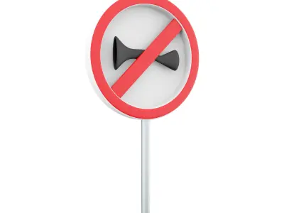 3d  signal horn icon 3D model