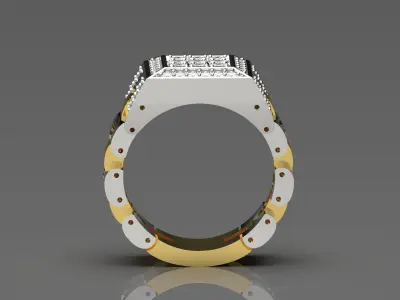Luxury man Rolex design diamond ring model ror0021 3D print model