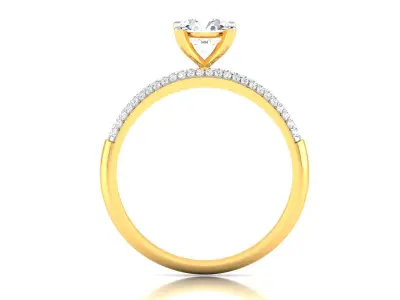 Solitaire Engagement Wedding Women Ring 3dm Render Detail  3D print model