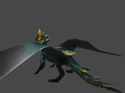 Dragon Low Poly Rigged and Animation ready  Low-poly 3D model