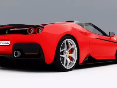 Ferrari J50 2021 Low-poly 3D model