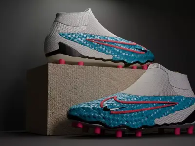 Nike boots blue 3D model