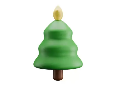 Christmas Tree Icon Low-poly 3D model
