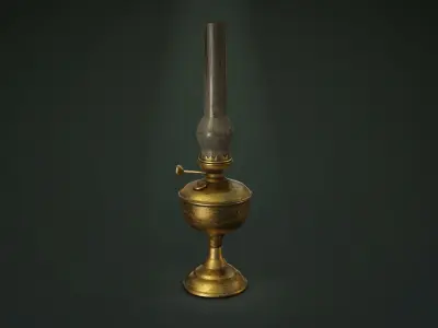 Oil Lantern PBR Game Ready Low-poly 3D model