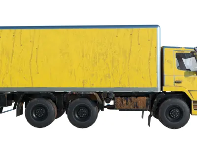 Generic Game Ready Box Truck Low-poly 3D model