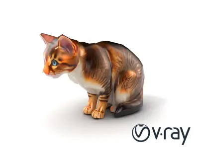 Realistic Domestic Cat Character model pack Low-poly 3D model