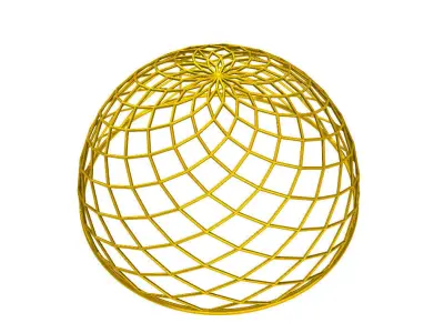 Architectural Dome Pack 6 Variations Diagonal Grid Structure 3D model