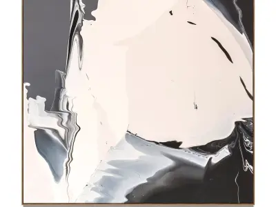 Plaster two square photo frames 31 Low-poly 3D model