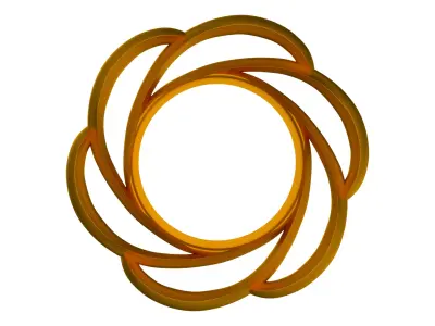 frame golden circle Free 3D model