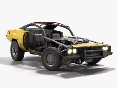 Muscle Car Half Life 2 High Poly 3D model