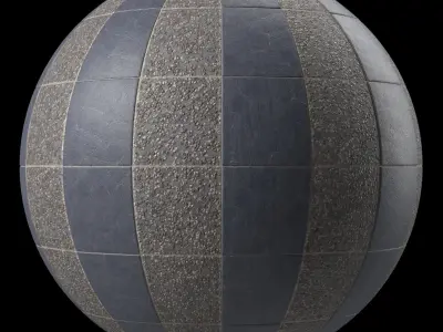 Tile Materials 32- Concrete Tiling By Gravel Sbsar Pbr Seamless Texture