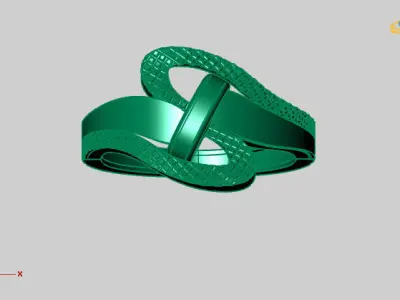 Women Ring Fancy Ring Plain light weight STL 3DM Printable 3D print model 3