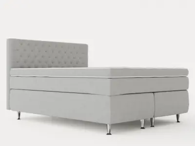 Celine Bed Package 160x200cm Gray Velvet Low-poly 3D model
