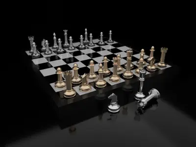 Chess set Free low-poly 3D model