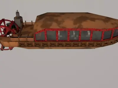 ship boat Low-poly 3D model
