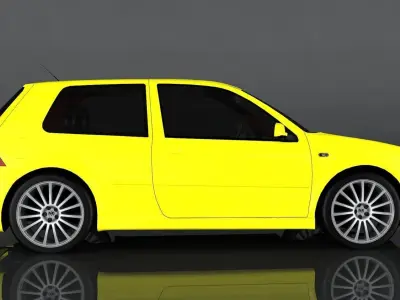 Volkswagen Golf mk4 R32 Low-poly 3D model