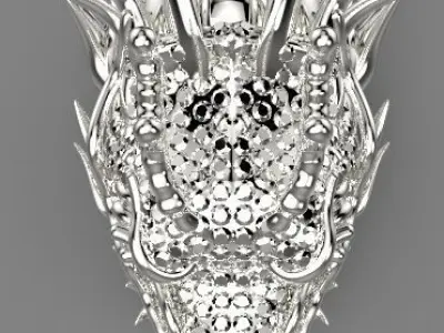 Dragon Draco head jewelry 3D model