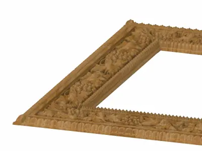 Carved picture frame STL 3D model