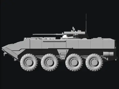 Bumerang 8x8 ifv with bmp2 turret 3D print model