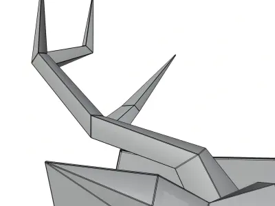 The deer head decoration HG2 3D model