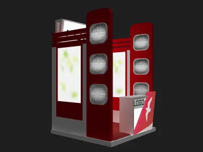 Booth Exhibition Stand a411 3D model