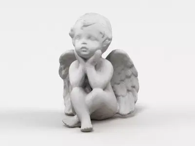 Angel Statuette 004 3D model