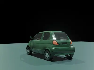 Advanced Car Rigged For Blender  Low-poly 3D model