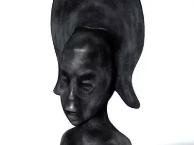 Statute  African Tribal Figurine 3D model