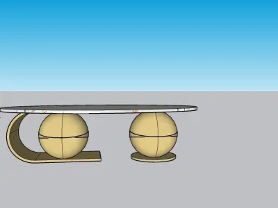 Luxury marble coffee table 3D print model