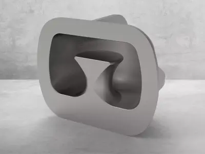 recessed shell bitts 3d model 3D print model