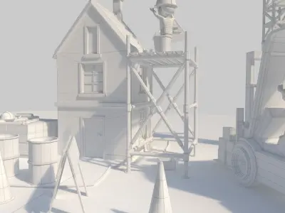 construction site 3D model