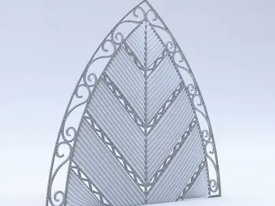 Leaf Wall Panel Low-poly 3D model