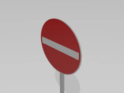 Do not enter sign 3D model