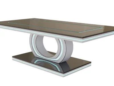 Scifi Table Futuristic Interior Decoration Low-poly 3D model