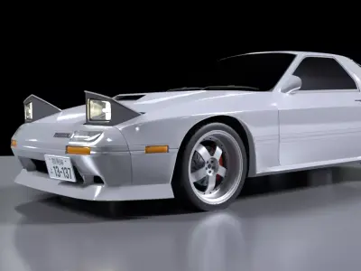 Nissan RX7 White Comet 3D model