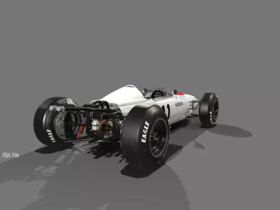 F1 Classic Racer FBX 3D model
