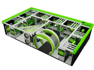  Booth Exhibition Stand a571a 3D model