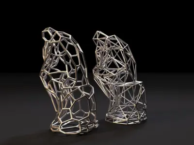 Thinker voronoi 3D print model