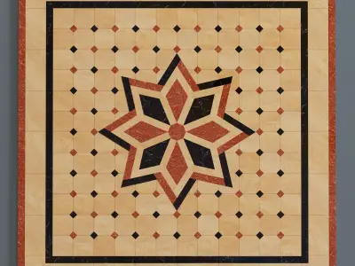 Marble Tile Ornament 3D model