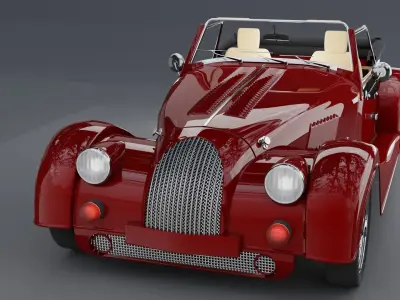 Modern vintage car 3D model