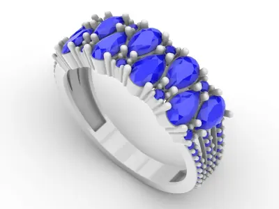 Jewelry Diamond Ring Model RG104 Free 3D print model