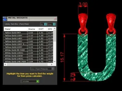 U  Letter Alphabet Tiles Texture Pendant 3D Print Model 3D print model