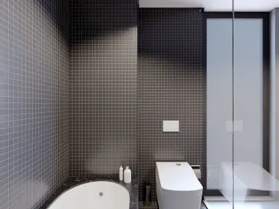 Modern Bathroom-No 1 Low-poly 3D model